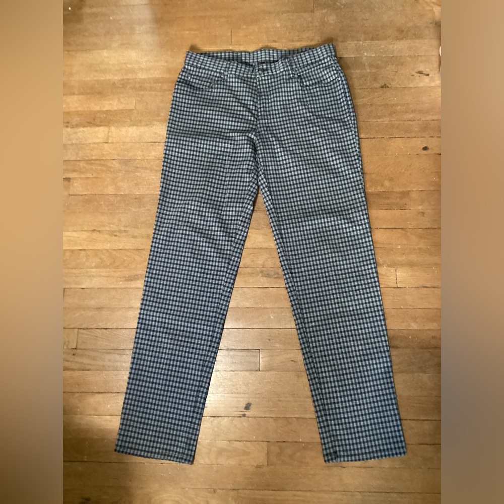 Jocko,Jeans”Watchdog for the Millennium“ men’s black & white punky plaid pants.